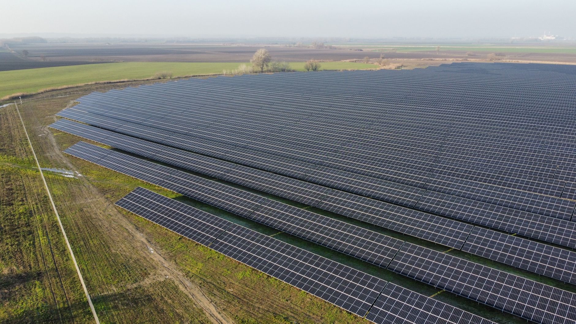 Solar panel array, representative imagery